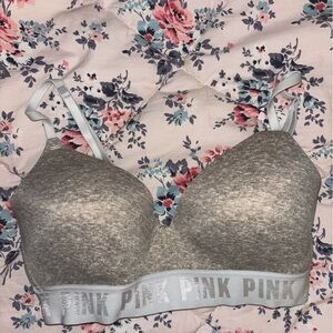 PINK Victoria's Secret Gray Sports Bra